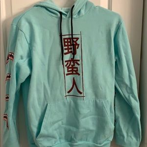 Cyan Japanese hoodie